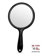 Double-Sided 1X/3X Magnifying Hand Mirror, 1-Pack, Transparent Black, 1pcs picture