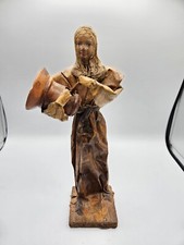VTG. Mexican Paper Mache Woman Figurine picture