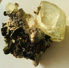 Rhodizite/Londonite on Matrix with Pyrite Madagascar VERY RARE 17g HIGHER REALMS picture