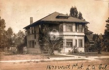 Los Angeles California Residence W 1st Street 1909 RPPC Photo Postcard COPY picture