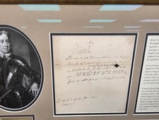 oliver cromwell letter/ signiture  picture