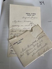 1908 handwritten letterhead envelope Hotel D’Iena Paris Harwichport MA postmark picture