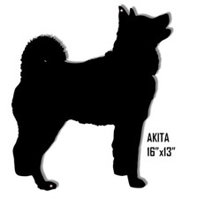 AKITA DOG BLACK SILHOUETTE CUT 16