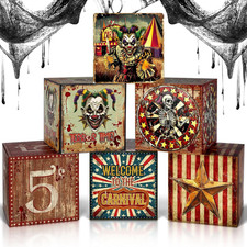 6 Pcs Halloween Large Circus Clown Boxes, Retro picture