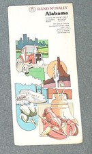 Alabama Map Rand McNally 1970s picture