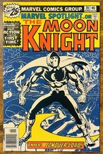 MARVEL SPOTLIGHT 28 HIGHER GRADE 1ST SOLO APP MOON KNIGHT MARVEL 1976 VINTAGE picture