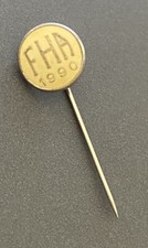 FHA Freemason Homes Appeal 1990 Small Lapel Pin Badge Rare Vintage picture
