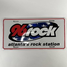 Vintage 96Rock License Tag Atlanta's Rock Station Brand New Sealed 96 Rock WKLS picture