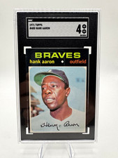 Topps 1971 Topps #400 Hank Aaron Braves Outfield Graded Vintage Original picture