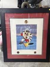 1996 Warner Bros. Chicago Blackhawks Taz/Tasmanian Devil limited-edition picture