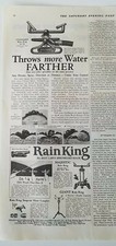 1928 RainKing lawn sprinkler throws more water farther vintage yard ad picture