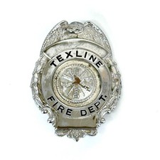 Vintage Obsolete Texline Fire Dept Badge picture