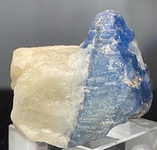 GORGEOUS FLUORESCENT AFGHANITE ON CALCITE MINIATURE BADAKSHAN,AFGHANISTAN  picture