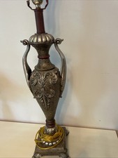 Picault French Style Neoclassical Figural Swans Table Lamp 33” H- Elegant. EUC picture