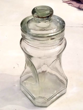 Shonfeld Heavy Glass Apothecary Jar Canister with Lid Kitchen Decor 9.25 in tall picture