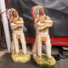Vintage Indian Chief Statues - 1980 Universal Statuary Model 752 picture