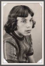 Handsome young man boy teen Long hair Stylish guy Interesting face photo picture