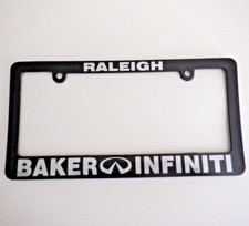 NOS 1990s Baker INFINITI RALEIGH NC Dealer LICENSE PLATE FRAME Nissan Datsun picture