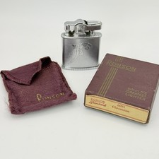 Vintage Ronson Standard 6091 Chromium Lighter Box Silver Smoking Tobacco picture