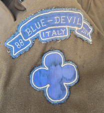 1944 WWII US Army 88th Infantry 349th BLUE-DEVILS Ike Jacket Theater Made Patch picture