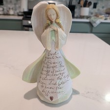 ENESCO FOUNDATIONS SERENITY PRAYER ANGEL FIGURINE 8” picture