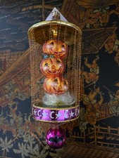 Christopher Radko GIGGLES N GRINS Wired Halloween Glass Ornament picture