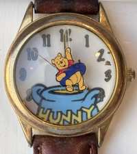 Vintage Winnie The Pooh Swing Action Disney Watch, Disneyana Collectible Gifts picture