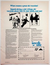 Waterville Valley Ski 93 New Hampshire 1974 Vintage Skiing Magazine Print Ad picture