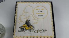 Vintage New 50s 60s Sandwichmats FREUND-MAYER made in England Paper Bar Coasters picture