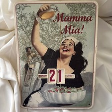 Cavallini Perpetual Calendar Mamma Mia 2003 Italian Poster Kitchen Wall Decor picture
