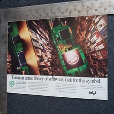 Vintage 1993 Intel Inside Advertisement 1990s Intel 32 Bit Print Ad picture