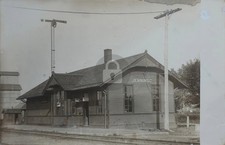1910 Rock Island Railroad Depot Jennings KS Kansas RPPC Photo Postcard COPY picture