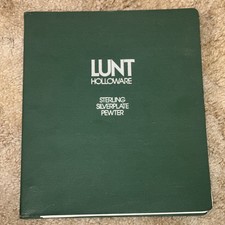 Lunt Silversmiths Dealer Catalog Binder Sterling Silverplate Pewter Price Lists picture