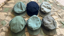 Lot of 6 Used Repro WWII German Einheitsfeldmützen - Medium Size (57/58) picture