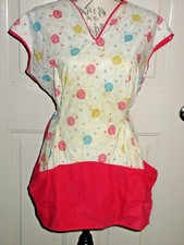   Vintage  Apron  Hostess 1980s? Pretty   smock apron L1. picture