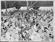Thousands crowd into arbor at Old Salem Camp grounds to hear speak- Old Photo picture