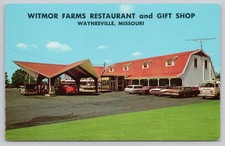Waynesville Missouri, Witmor Farms Restaurant, Old Cars Advertising Vtg Postcard picture