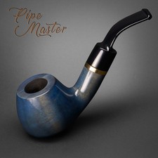 Mr. Brog HAND MADE WOODEN TOBACCO SMOKING PIPE 60 Guardian Blue + BOX picture