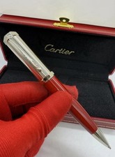 2026 Cartier Santos Limited Edition Ballpoint Pen Red Silver With Gift Box picture