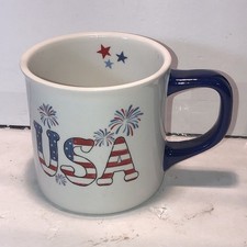 USA & FIREWORKS CERAMIC MUG HOBBY LOBBY 106399372 picture