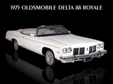 1975 Oldsmobile Delta 88 Royale Convertible Metal Sign: 12 x 16