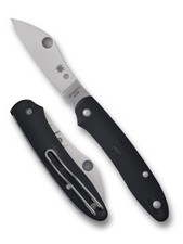 Spyderco Roadie XL ClipJoint Satin M398 Plain Edge Blade Black FRN C267BKP picture