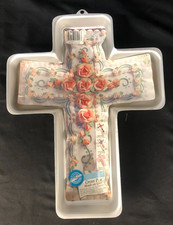 Vintage Wilton Cross Cake Pan Easter Baptism Aluminum Communion 502-2502 picture