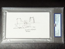 Adrian Smith Autograph Signed PSA DNA  Hand Drawn Sketch Rowe's Wharf Boston  picture