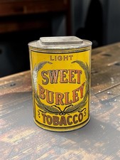 Vintage Light Sweet Burley Tobacco Tin Country Store Counter Bin  picture