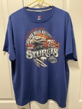 2015 Harley Davidson Blue T-Shirt Black Hills Rally Sturgis Badlands Wall SD XL picture