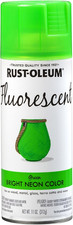 Rust Oleum Fluorescent Spray Paint 11Oz Green Fast Dry High Visibility Neon picture