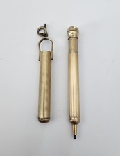 Vintage Simmons Gold-Plated Mechanical Pencil Mini Pocket Size Keychain picture