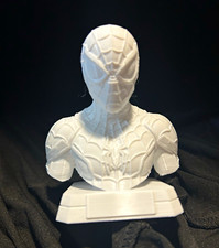 Spider-Man White 3D Printed Unpainted Bust Figurine Small 4in 3D Effect picture