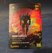 Cyberpunk 2077 TCG Adam Smasher Metal Over Meat B160 Secret ART RARE picture